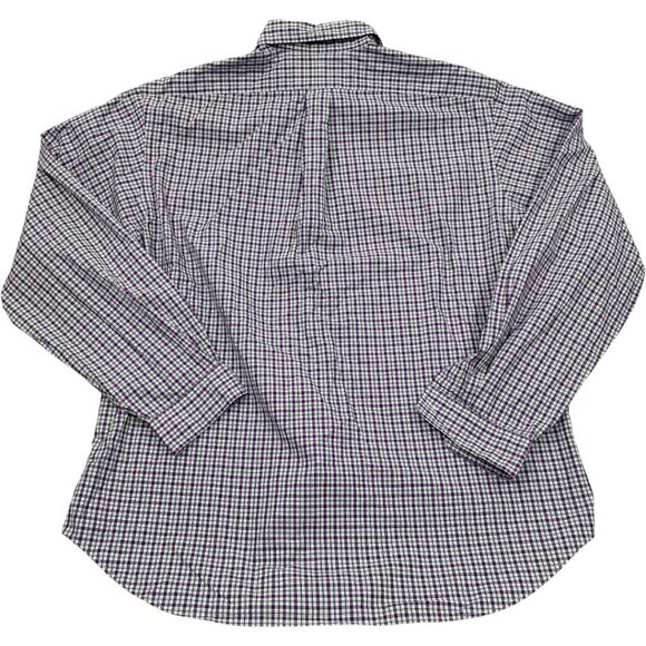 Polo Ralph Lauren Purple Plaid Button Long Sleeve 2XL Cotton Shirt Men's XXL - Picture 9 of 9